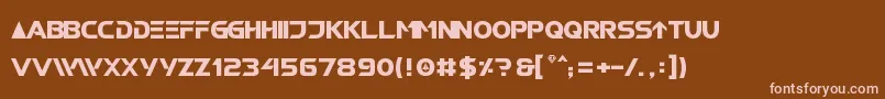Czcionka RobotechGxNormal – różowe czcionki na brązowym tle