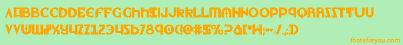 Lionv2b Font – Orange Fonts on Green Background
