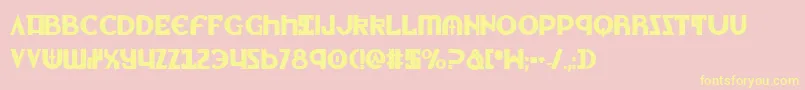fuente Lionv2b – Fuentes Amarillas Sobre Fondo Rosa