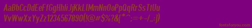 Шрифт Giveahootobl – коричневые шрифты на фиолетовом фоне