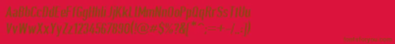 Giveahootobl Font – Brown Fonts on Red Background