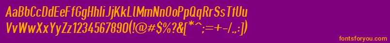 Giveahootobl Font – Orange Fonts on Purple Background