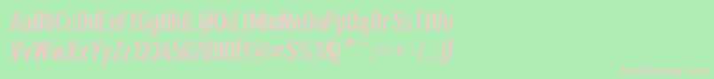 Giveahootobl-fontti – vaaleanpunaiset fontit vihreällä taustalla