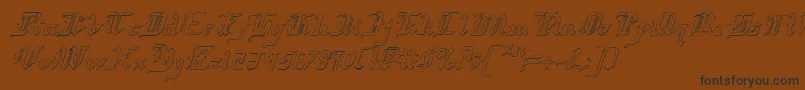 Redcoatsi Font – Black Fonts on Brown Background