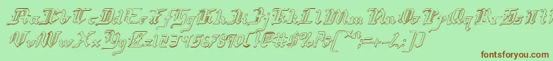 Redcoatsi Font – Brown Fonts on Green Background
