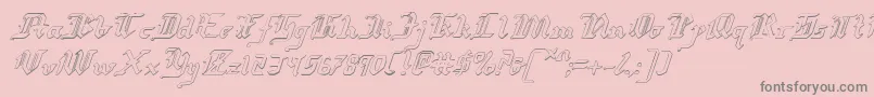 Redcoatsi Font – Gray Fonts on Pink Background