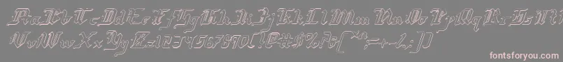 Redcoatsi Font – Pink Fonts on Gray Background
