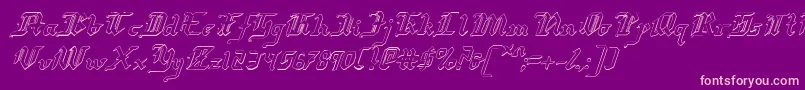 Redcoatsi-Schriftart – Rosa Schriften auf violettem Hintergrund