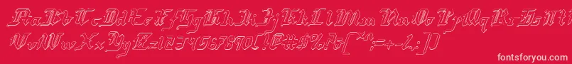 Redcoatsi Font – Pink Fonts on Red Background