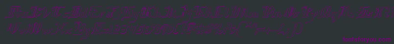 Redcoatsi Font – Purple Fonts on Black Background