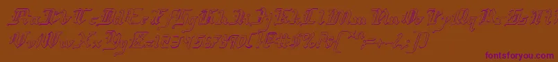 Redcoatsi Font – Purple Fonts on Brown Background