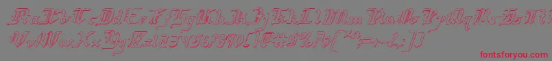 Redcoatsi Font – Red Fonts on Gray Background