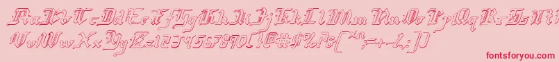 Redcoatsi Font – Red Fonts on Pink Background