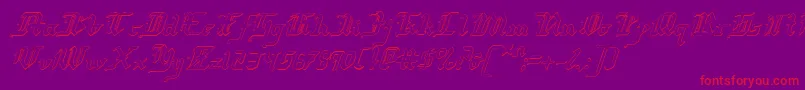 Redcoatsi Font – Red Fonts on Purple Background