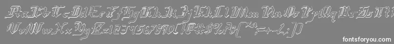 Redcoatsi Font – White Fonts on Gray Background