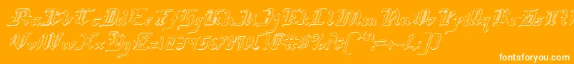 Redcoatsi Font – White Fonts on Orange Background