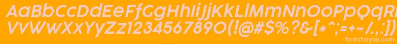 CocogooseProSemilightItalicTrial Font – Pink Fonts on Orange Background