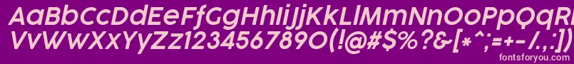 CocogooseProSemilightItalicTrial Font – Pink Fonts on Purple Background