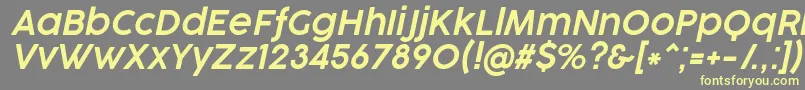 CocogooseProSemilightItalicTrial Font – Yellow Fonts on Gray Background