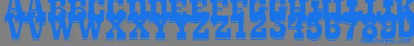 Fonte LaTequilaOut – fontes azuis em um fundo cinza