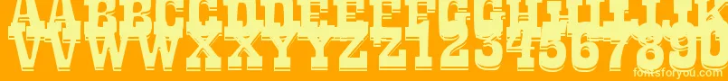 Czcionka LaTequilaOut – żółte czcionki na pomarańczowym tle