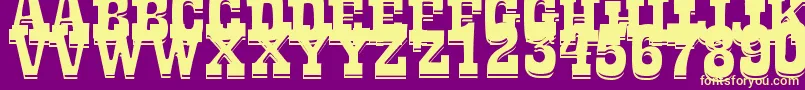 LaTequilaOut Font – Yellow Fonts on Purple Background