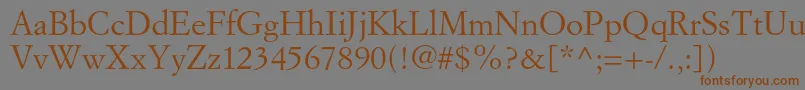 Simoncinigaramondstd Font – Brown Fonts on Gray Background