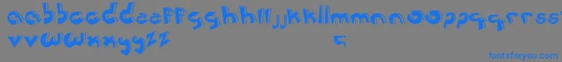 JerРІnimoCartoon-Schriftart – Blaue Schriften auf grauem Hintergrund