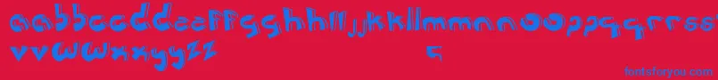 JerРІnimoCartoon Font – Blue Fonts on Red Background