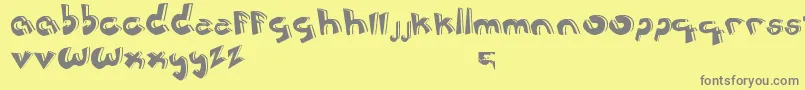 JerРІnimoCartoon Font – Gray Fonts on Yellow Background