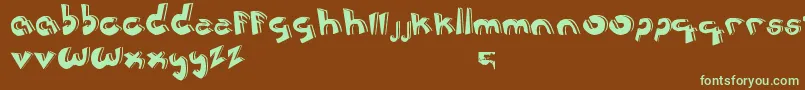 JerРІnimoCartoon Font – Green Fonts on Brown Background