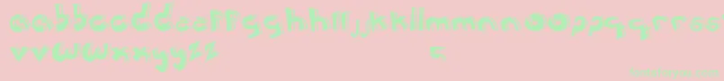 JerРІnimoCartoon Font – Green Fonts on Pink Background