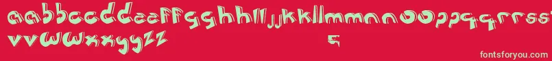 JerРІnimoCartoon Font – Green Fonts on Red Background