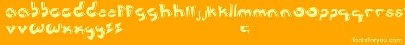 JerРІnimoCartoon Font – Yellow Fonts on Orange Background