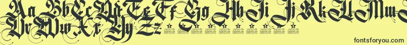 MagnificentPersonalUse Font – Black Fonts on Yellow Background