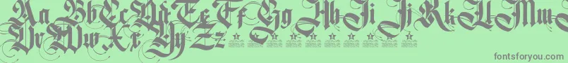 MagnificentPersonalUse Font – Gray Fonts on Green Background