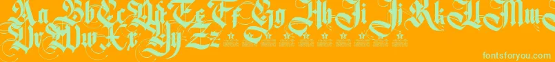 MagnificentPersonalUse Font – Green Fonts on Orange Background