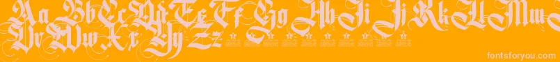 MagnificentPersonalUse Font – Pink Fonts on Orange Background