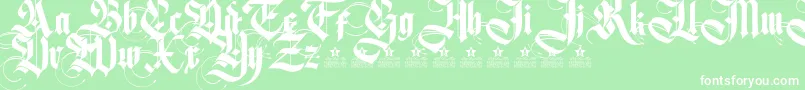 MagnificentPersonalUse Font – White Fonts on Green Background