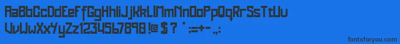 Replay Font – Black Fonts on Blue Background