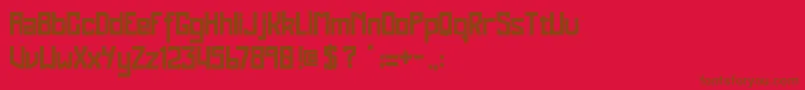 Replay Font – Brown Fonts on Red Background