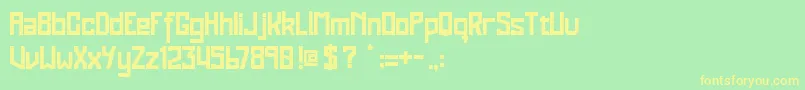 Replay Font – Yellow Fonts on Green Background