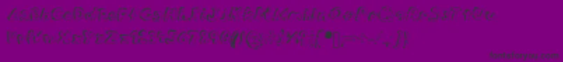 Overdue Font – Black Fonts on Purple Background