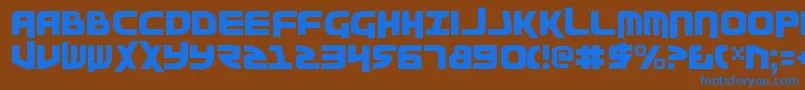 Moltorv2 Font – Blue Fonts on Brown Background