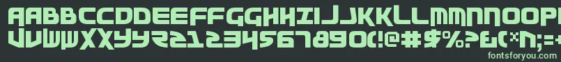 フォントMoltorv2 – 黒い背景に緑の文字