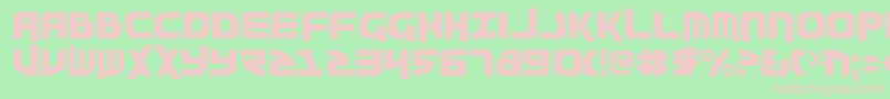Moltorv2-Schriftart – Rosa Schriften auf grünem Hintergrund