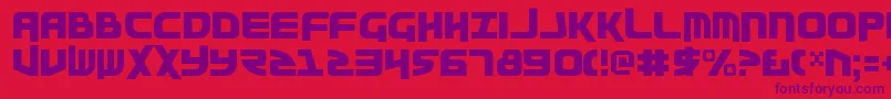 Moltorv2-Schriftart – Violette Schriften auf rotem Hintergrund