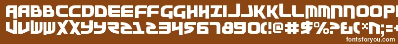 フォントMoltorv2 – 茶色の背景に白い文字