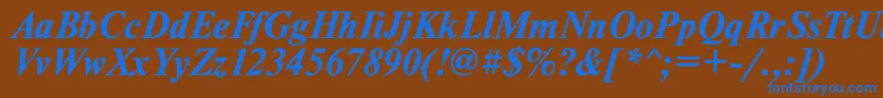 Tmsdlbi Font – Blue Fonts on Brown Background