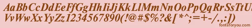 Tmsdlbi Font – Brown Fonts on Pink Background